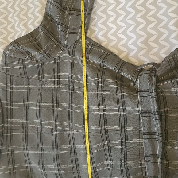 Rampage Gray Plaid Belted Double Breasted Jacket - Picture 12 of 13